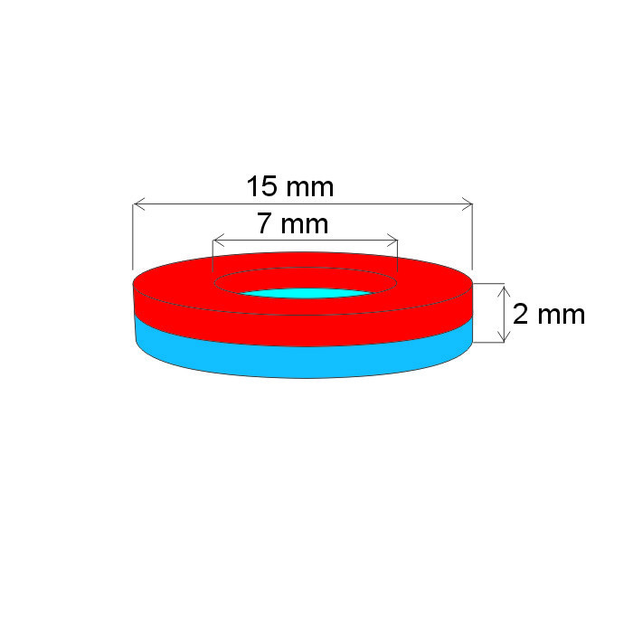 Neodymový magnet medzikružie pr.15,5x pr7x2 N 120 °C, VMM4H-N35H
