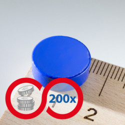 Silnější farebný magnet guľatý pr.15x5 modrý - VEĽKOOBCHODNÉ BALENIE - SADA 200 ks