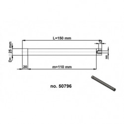 Magnetická tyč - NdFeB pr.25, l_150 mm