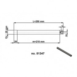 Magnetická tyč - NdFeB pr.25, l_250 mm