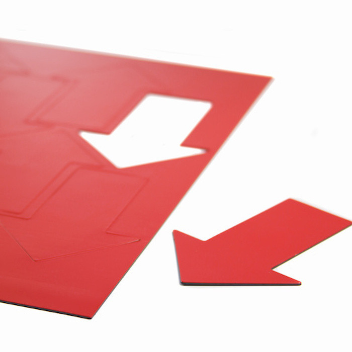 Magnetický symbol - šípka veľká, 8 ks/A4 – červená