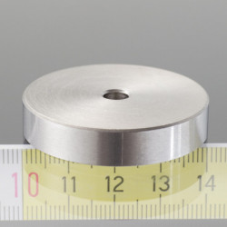 Magnetická šošovka pr. 40 x výška 8 mm, vnútorný otvor pre skrutku pr. 5,5 mm