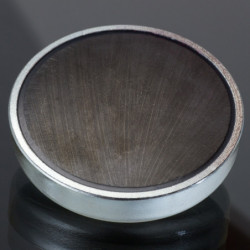 Magnetická šošovka so stopkou pr. 13 x výška 4,5 mm s vonkajším závitom M3, dlžka závitu 7 mm