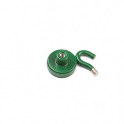 Magnetická šošovka s hákom (magnetický háčik) pr. 16 N zelená