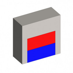 Magnetická šošovka kocka 8x8 mm