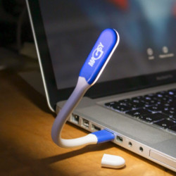 Ohybné LED svetlo k notebooku s konektorom pre USB tmavo modrá