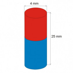 Neodymový magnet valec pr.4x25 N 80 °C, VMM7-N42