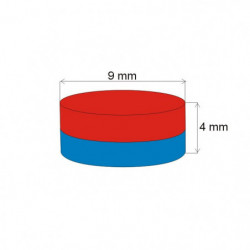 Neodymový magnet valec pr.9x4&nbsp_N 80 °C, VMM7-N42