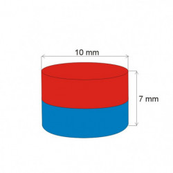 Neodymový magnet valec pr.10x7 N 80 °C, VMM7-N42