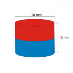 Neodymový magnet valec pr.10x10 N 80 °C, VMM8-N45
