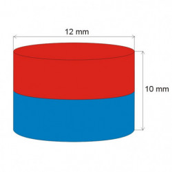Neodymový magnet valec pr.12x10 N 80 °C, VMM4-N35