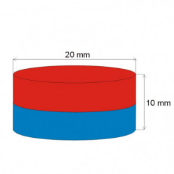 Neodymový magnet valec pr.20x10 N 80 °C, VMM7-N42