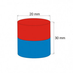 Neodymový magnet valec pr.20x30 N 80 °C, VMM4