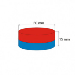 Neodymový magnet valec pr.30x15 N 80 °C, VMM7-N42