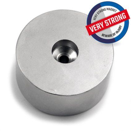 Neodýmový fishing magnet s priechodným otvorom, priemerom 60 mm a výškou 30 mm